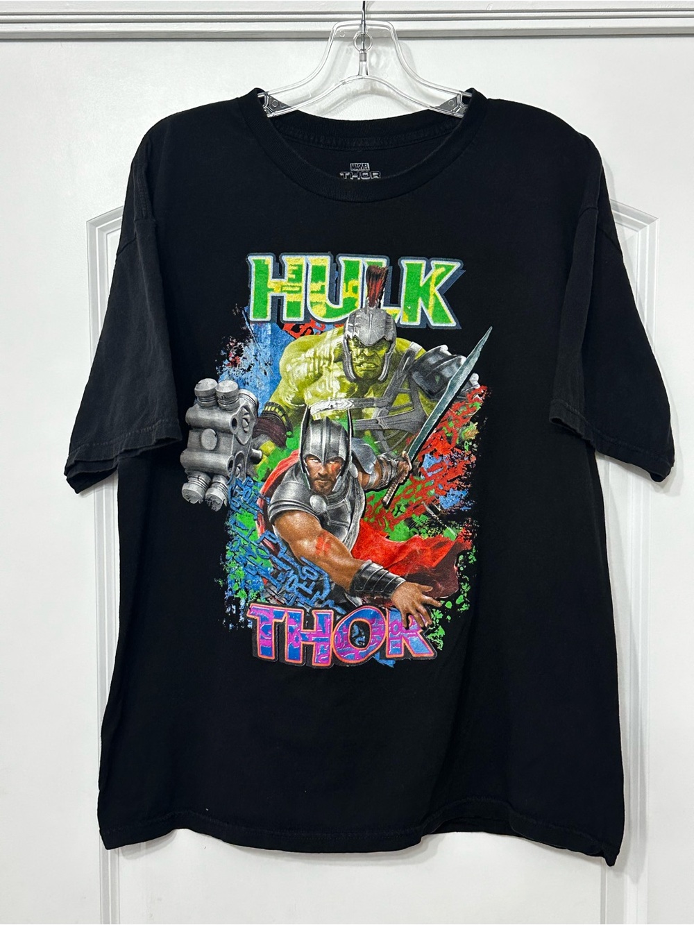 Marvel Thor Ragnarok T Shirt Mens XL Black Hulk Graphic Tee